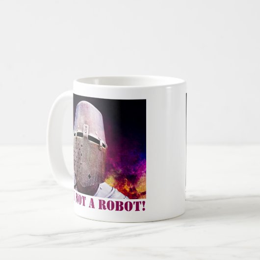 Ich bin kein Roboter Kaffeetasse (Vorderseite Links)