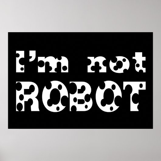 Ich bin kein Roboter Poster (Vorne)