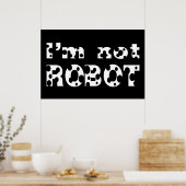 Ich bin kein Roboter Poster (Küche)