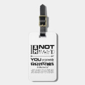 Ich bin kein seltsamer Gepäckanhänger (Vorderseite vertikal)