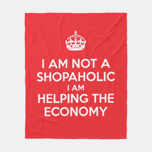 Ich bin kein Shopaholiker Fleecedecke (Vorderseite)