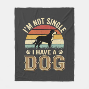 Ich bin kein Single-Hundefreund Vintage Fleecedecke