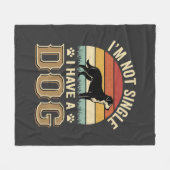 Ich bin kein Single-Hundefreund Vintage Fleecedecke (Vorderseite (Horizontal))