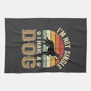 Ich bin kein Single-Hundefreund Vintage Geschirrtuch