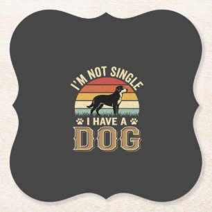 Ich bin kein Single-Hundefreund Vintage Untersetzer