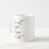 Ich bin kein Single, ich habe eine Cat Funny Cat L Kaffeetasse (Vorderseite Links)