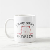 Ich bin kein Single, ich habe eine Katze Kaffeetasse (Links)