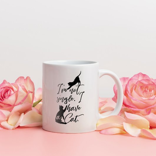 Ich bin kein Single, ich habe eine Katze Kaffeetasse