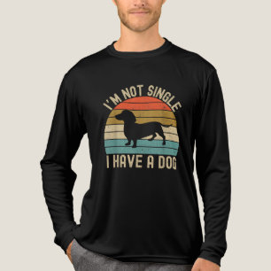 Ich bin kein Single, ich habe einen Hund-Dackel-Va Tri-Blend Shirt