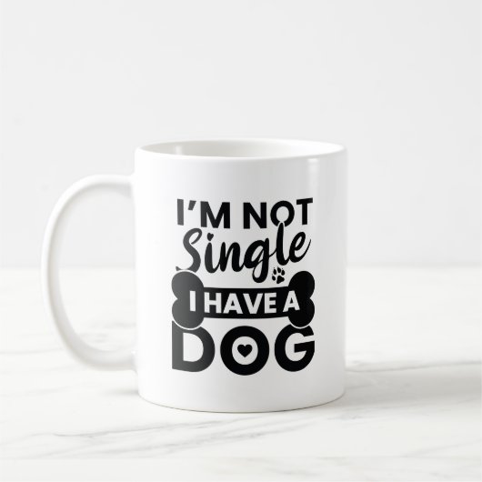 Ich bin kein Single, ich habe einen Hund Kaffeetasse (Links)