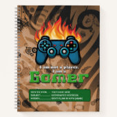 Ich bin kein Spieler, ich bin ein Gamer-Controller Notizblock (Vorderseite)