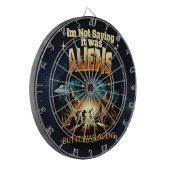 Ich bin kein Sprichwort, es waren Außerirdischen,  Dartscheibe (Vorderseite Links)