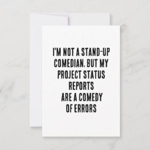 Ich bin kein Stand-up-Comedian, aber mein Projekts Dankeskarte