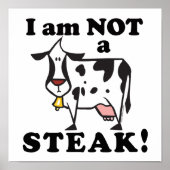 Ich bin kein Steak Animal Rights Poster (Vorne)