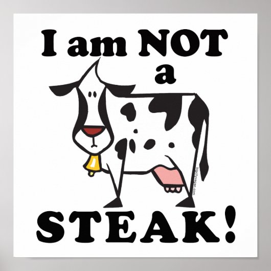 Ich bin kein Steak Animal Rights Poster (Vorne)