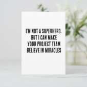 Ich bin kein Superheld, aber ich kann dein Projekt Dankeskarte (Stehend Vorderseite)