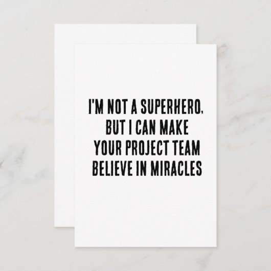 Ich bin kein Superheld, aber ich kann dein Projekt Dankeskarte (Vorne/Hinten)