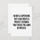 Ich bin kein Superheld, aber ich kann ein Projekt  Dankeskarte (Vorne/Hinten)