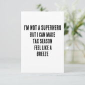 Ich bin kein Superheld, aber ich kann eine Saisong Dankeskarte (Stehend Vorderseite)