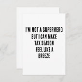 Ich bin kein Superheld, aber ich kann eine Saisong Dankeskarte (Vorne/Hinten)