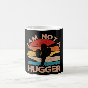 Ich bin kein Umarmer Lustiger Vintage-Kaktus  Kaffeetasse
