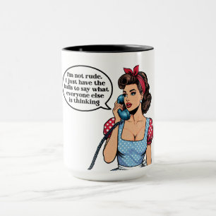 Ich bin kein unverschämtes Retro-Sarcastic-Mädchen Tasse