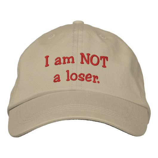 Ich bin KEIN Verlierer. Bestickte Kappe (Vorderseite)