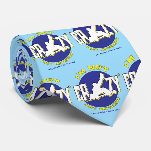 Ich bin kein verrückter Hockey Goalie Krawatte (Gerollt)