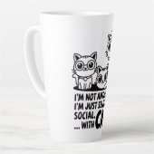 Ich bin keine antisoziale Katze Milchtasse (Linke Ecke)
