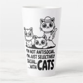 Ich bin keine antisoziale Katze Milchtasse (Vorderseite)