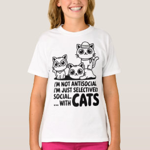 Ich bin keine antisoziale Katze T-Shirt