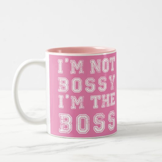 Ich bin keine Bossy-Tasse Zweifarbige Tasse (Links)