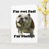 Ich bin keine dicke Bulldog-Grußkarte Karte (Gelbe Blume)