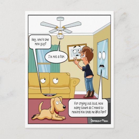 Ich bin keine Fan Punny Postcard Postkarte (Vorderseite)