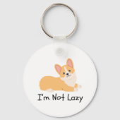 Ich bin keine faule Hundemembran Schlüsselanhänger (Vorderseite)