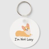 Ich bin keine faule Hundemembran Schlüsselanhänger (Rückseite)