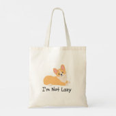 Ich bin keine faule Hundemembran Tragetasche (Rückseite)