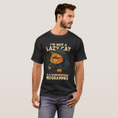 ich bin keine faule Katze ich bin ein Programmiere T-Shirt (Vorne ganz)