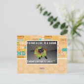 Ich bin keine Katze. Iz ein Salat. Postkarte (Stehend Vorderseite)