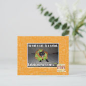 Ich bin keine Katze. Iz ein Salat. Postkarte (Stehend Vorderseite)