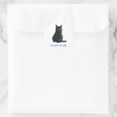 Ich bin keine Katze Runder Aufkleber (Tasche)