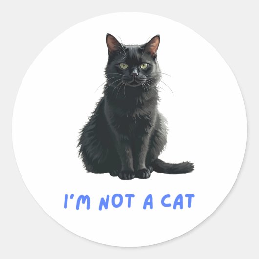 Ich bin keine Katze Runder Aufkleber (Vorderseite)