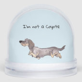 Ich bin keine koyote Dackel Schneekugeln (Vorderseite)