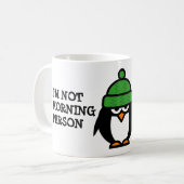 Ich bin keine Morgenmensch-Tasse mit lustigem Ping Kaffeetasse (Vorderseite Links)