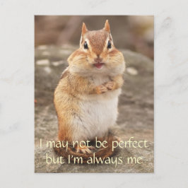 Ich bin keine perfekte Chipkarten-Zitat-Postkarte Postkarte