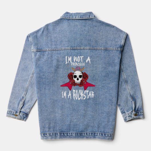 Ich bin keine Prinzessin, ich bin eine Rockstar-Gi Jeansjacke (Rückseite)