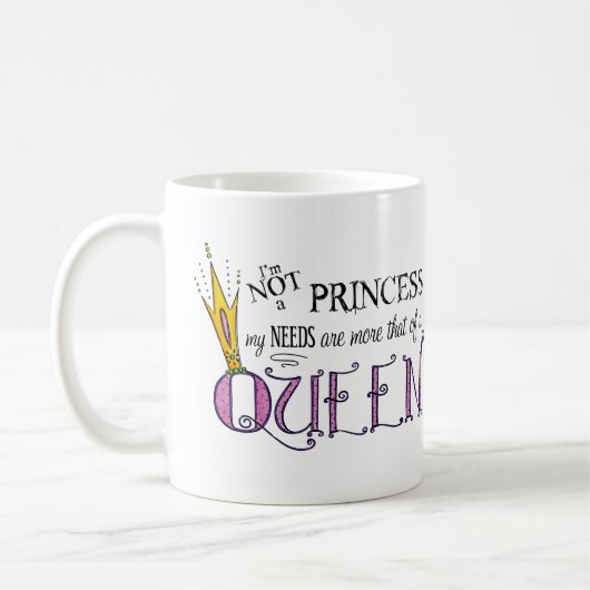 Ich bin keine Prinzessin-Tasse Kaffeetasse (Links)