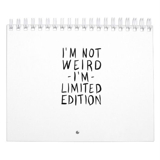 Ich bin keine seltsame Edition Kalender (Titelbild)