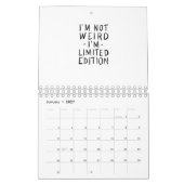 Ich bin keine seltsame Edition Kalender (Jan 2027)