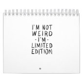 Ich bin keine seltsame Edition Kalender (Titelbild)